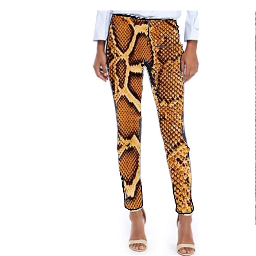 Skinny Stretch Slim Cut Pant ZIP Pocket Art